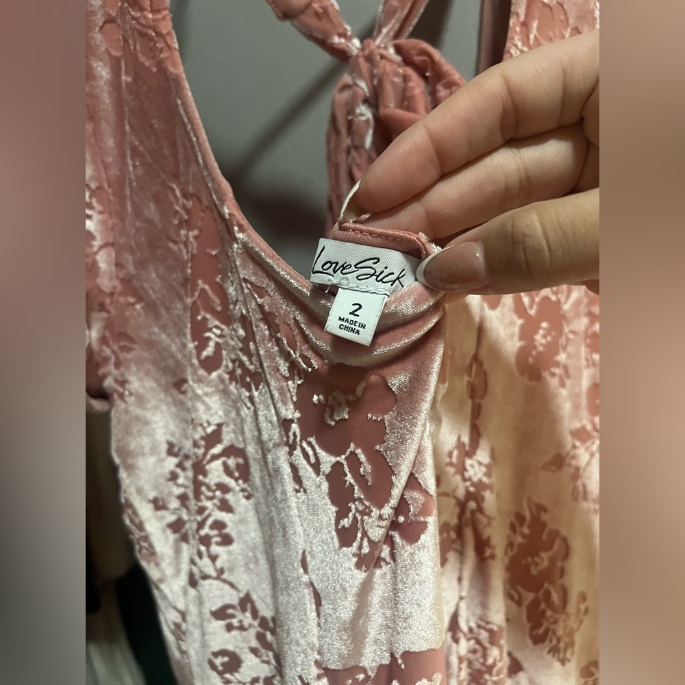 Torrid Blush Pink Velvet Mini Dress - Picture 3 of 5